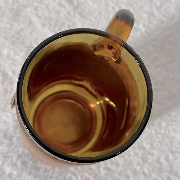 Vintage Whitehorse Yukon  Canada Amber Glass Mug With Valhyde Leather Cover - Picture 7 of 12